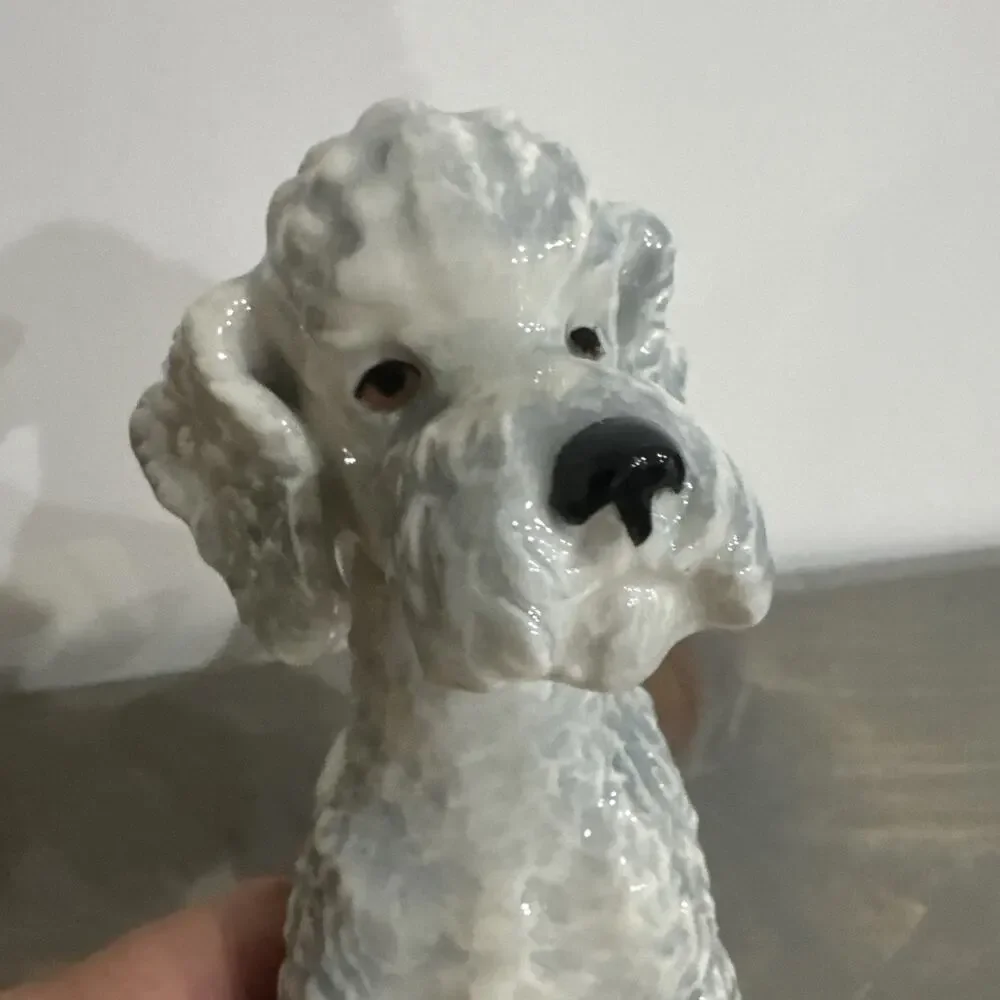 Excellent KERAMOS Wien Vienna Austria Blue STANDARD POODLE Dog Figurine Rare